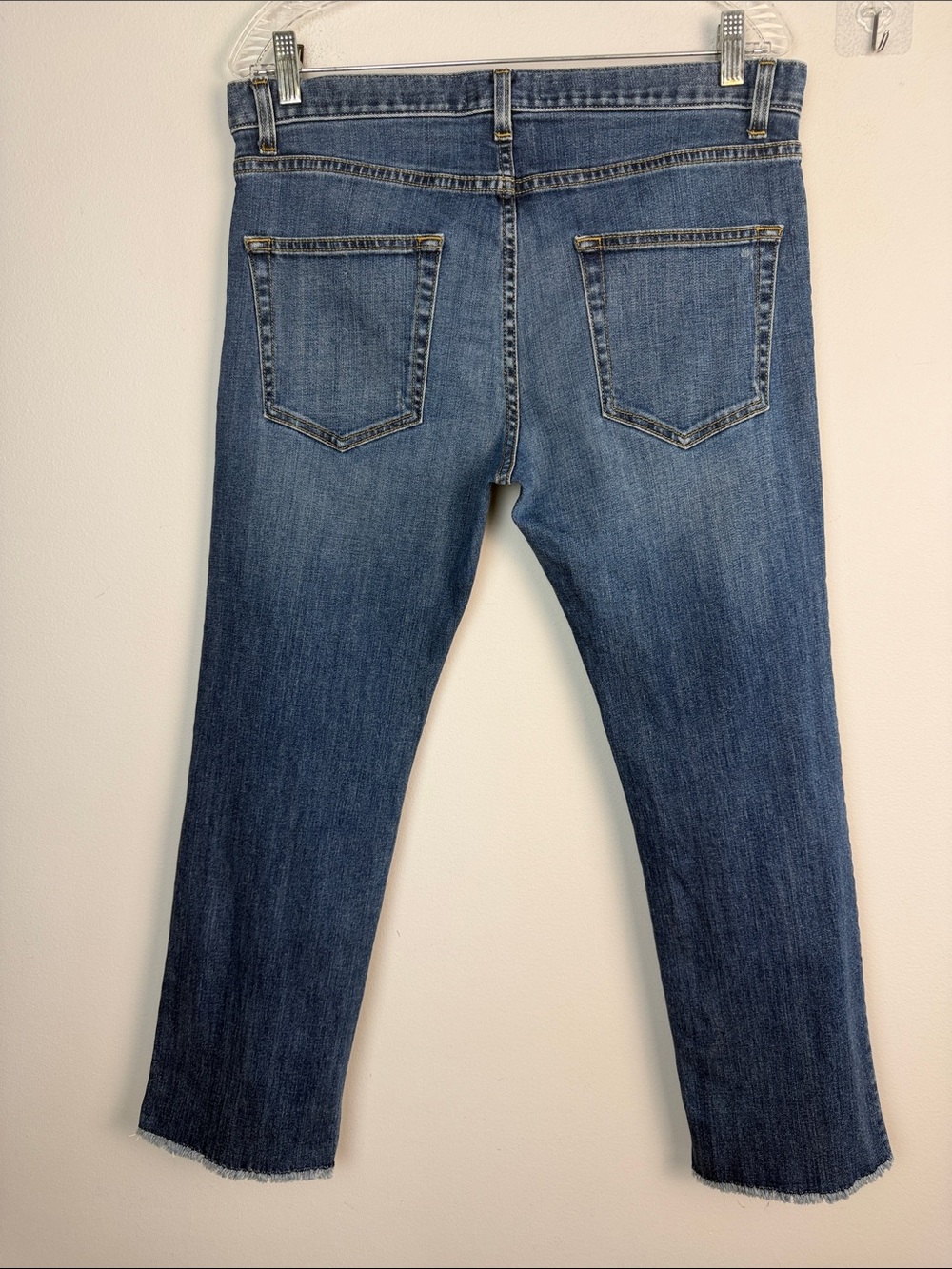 Nili Lotan Boyfriend Jeans Tribeca Wash Cotton Stretch Cropped Straight 29 USA - Picture 11 of 16